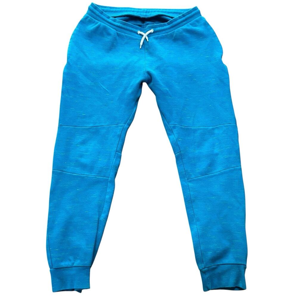 Alphalete Bright Blue Heathered Joggers Cotton Blend Sweats Men's Size Large
